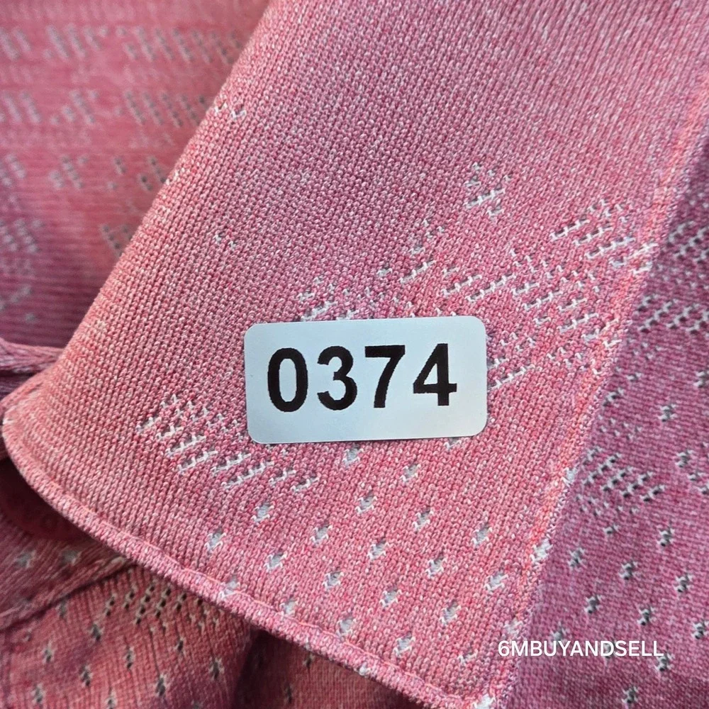 Adidas Primegreen Golf Polo Shirt Mens Medium Pink Textured GM0256 Short Sleeve